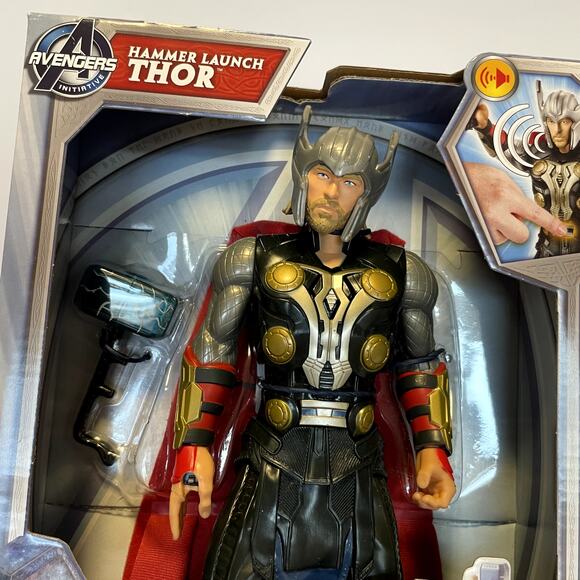 Disney Store Hammer Launch Thor The Dark World Action Figure Marvel Collectible - Picture 7 of 7